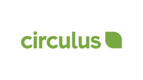 Logo van "circulus" in kleine groene letters met aan het einde een gestileerd groen vierkant.