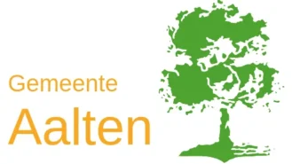 Logo van de gemeente Aalten, met een gestileerde groene boom boven de tekst "Gemeente Aalten" in oranje.