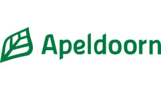 Logo van Apeldoorn met een groen gestileerd bladdessin naast het woord "Apeldoorn" in groen lettertype.