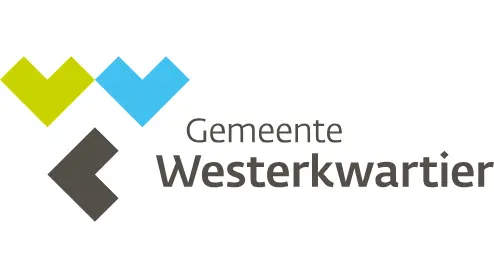 Logo van Gemeente Westerkwartier met kleurrijke geometrische vormen en de naam in grijze tekst.