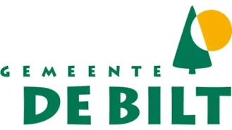 Logo van Gemeente De Bilt, met gestileerde groene tekst en een afbeelding van een groene boom met een gele cirkel erachter.