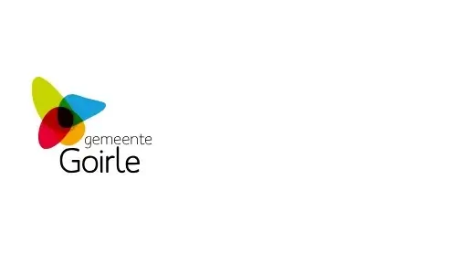 Logo van de gemeente Goirle met een kleurrijk abstract vlinderontwerp op een witte achtergrond.