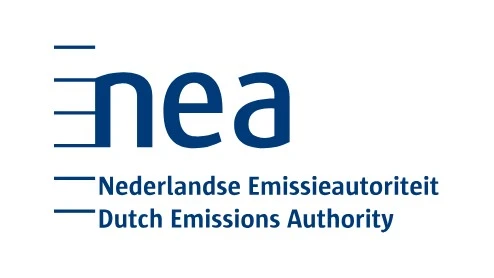 Logo van de Nederlandse Emissieautoriteit met de afkorting "nea" en de volledige naam in het Nederlands en Engels.