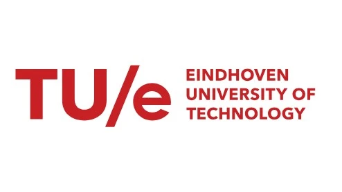 Logo van de Technische Universiteit Eindhoven met de afkorting "TU/e" in grote rode letters, met rechts daarvan de volledige naam in kleinere rode tekst.