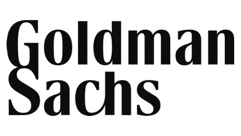 Goldman Sachs-logo weergegeven in vette zwarte tekst op een witte achtergrond.