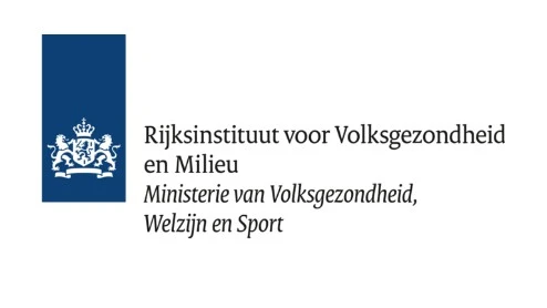Logo van het Rijksinstituut voor Volksgezondheid en Milieu (RIVM) met het Nederlandse regeringsembleem en de tekst "Ministerie van Volksgezondheid, Welzijn en Sport.".