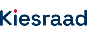 Op de afbeelding is het logo van de Kiesraad te zien, met het woord „Kiesraad” in blauwe letters en een rode zeshoek boven de letter „i” Op de afbeelding is het logo van de Kiesraad te zien, met het woord „Kiesraad” in blauwe letters en een rode zeshoek boven de letter „i”.