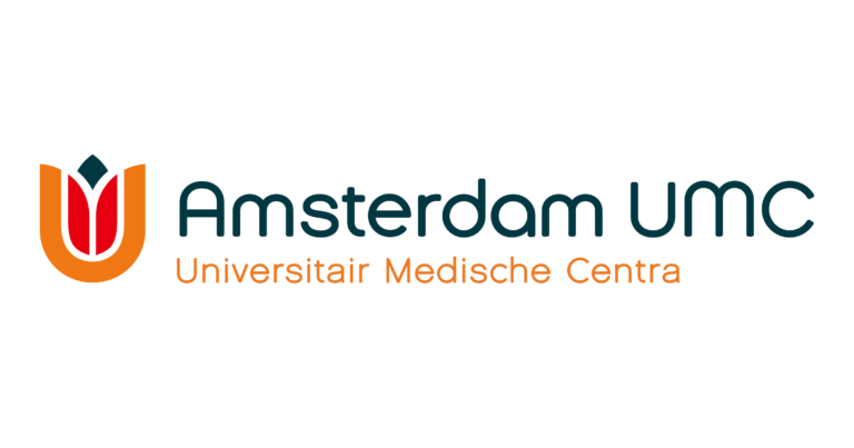 Het logo van Amsterdam UMC met een gestileerde tulp en de tekst „Amsterdam UMC Universitair Medische Centra” in oranje en donkergroen Het logo van Amsterdam UMC met een gestileerde tulp en de tekst „Amsterdam UMC Universitair Medische Centra” in oranje en donkergroen.